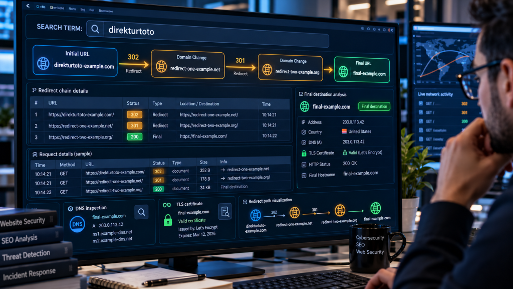 Cybersecurity analysis of Direkturtoto redirects and changing domains