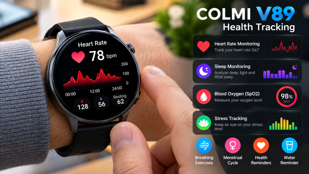écran de fréquence cardiaque/activité, pour la section santé.